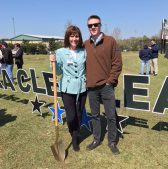 Gina Lorio, Miracle League's Executive Director, and Griffin Lennox, Stirling Properties’ Investment Sales Analyst