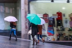 Rain at Shopping Center