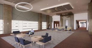 Pan American Life Center Lobby Rendering