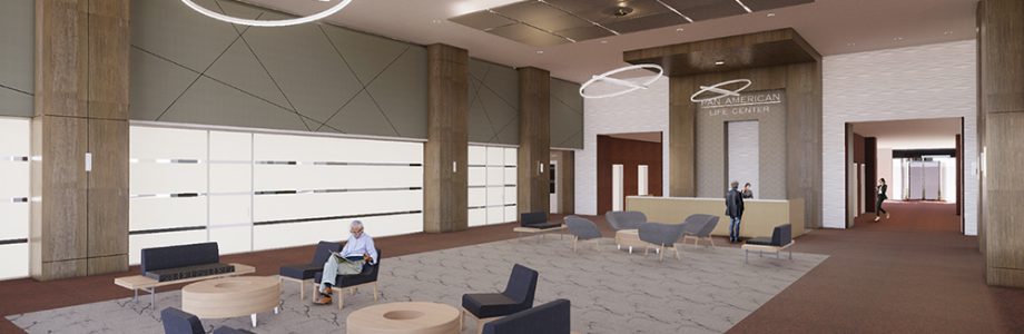 Pan American Life Center Lobby Rendering