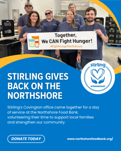 Stirling Gives Back at the Northshore Foodbank 