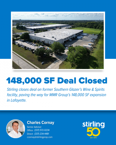 Stirling Closes Sale of 148,000 SF Lafayette Industrial Facility to MMR Group